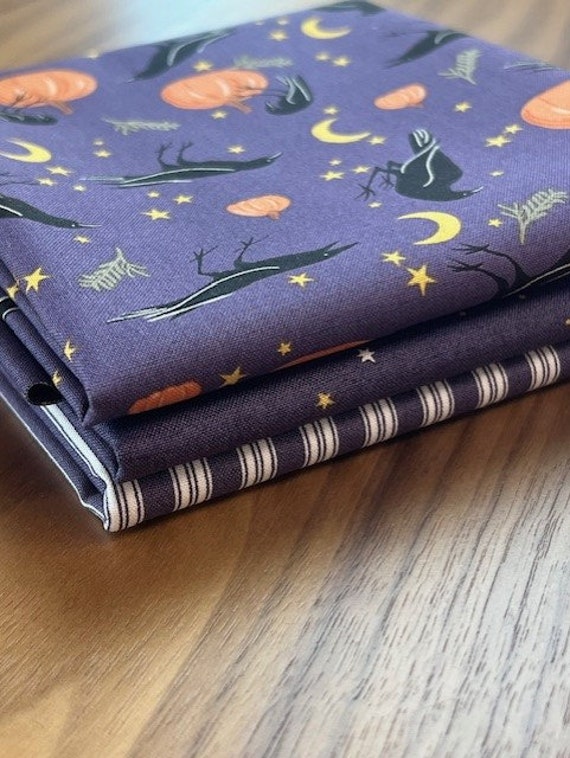 Sophisticated Halloween - Half Yard Bundle (3 Heather Fabrics) by My Minds Eye for Riley Blake Designs