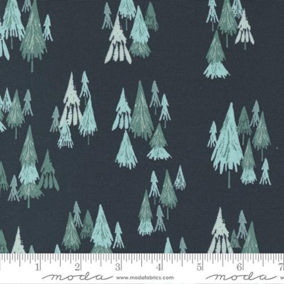 Good News Great Joy-1/2 Yard Increments, Cut Continuously (45562-12 Fir Forest Midnight) by Fancy That Design House for Moda