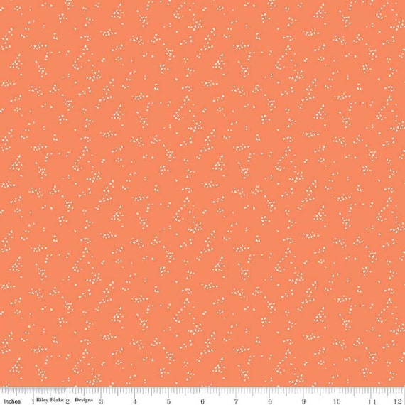With A Flourish- End of Bolt 16" (C12736 Hearts Salmon) by Simple Simon & Company For Riley Blake Designs