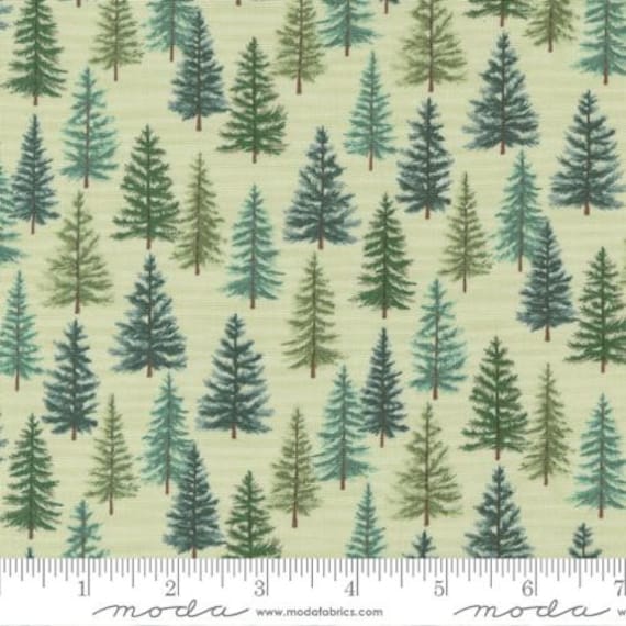 Holidays At Home-1/2 Yard Increments, Cut Continuously (56073-12 Evergreen Forest Light Sage) by Deb Strain for Moda