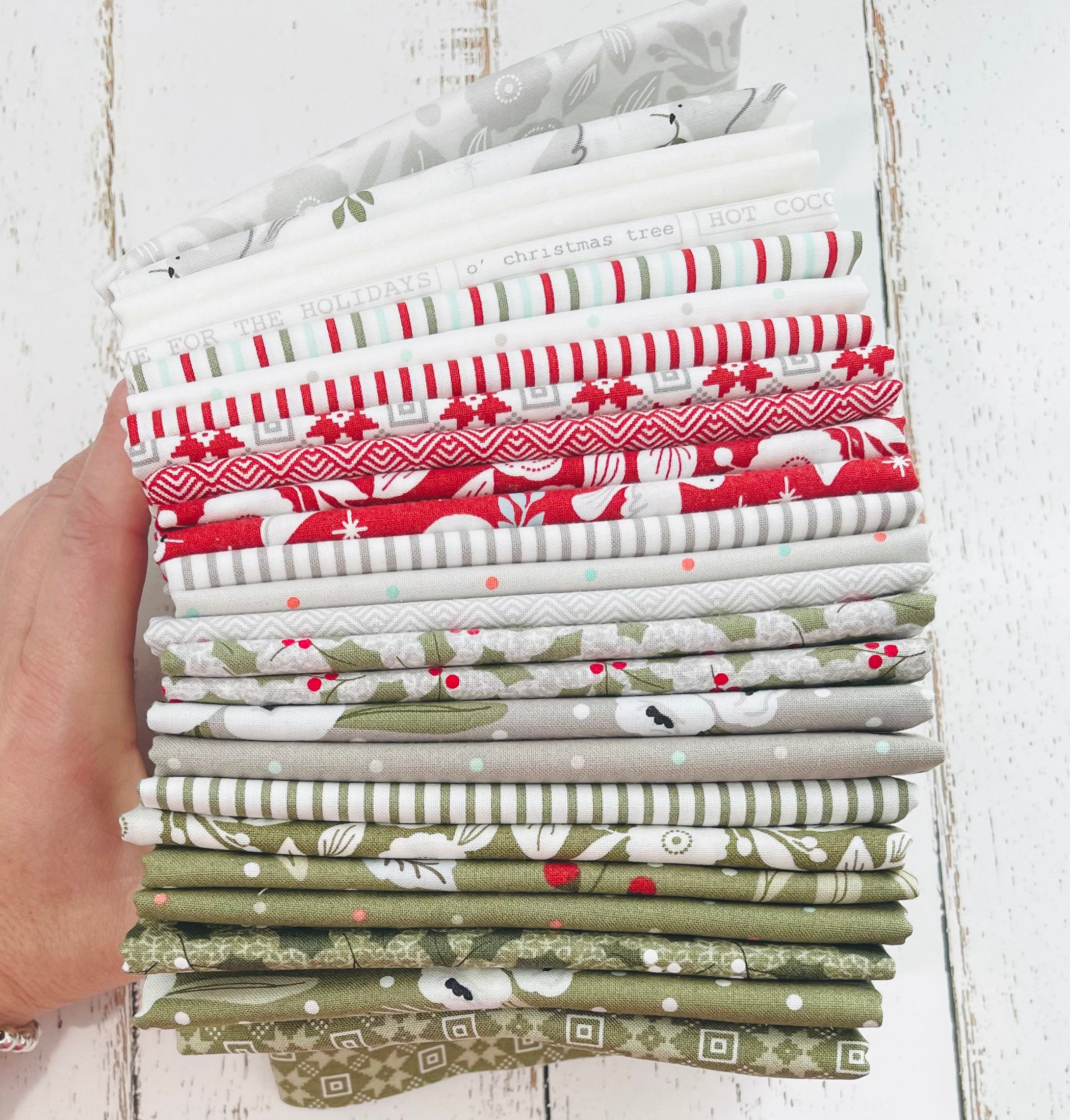 Christmas Morning- 1/4 Yard Bundle (26 Fabrics) by Lella Boutique for Moda