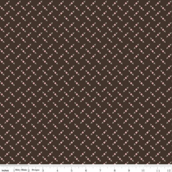 Bee Dots -1/2 Yard Increments, Cut Continuously (C14176 Genoveffa Raisin) by Lori Holt for Riley Blake Designs