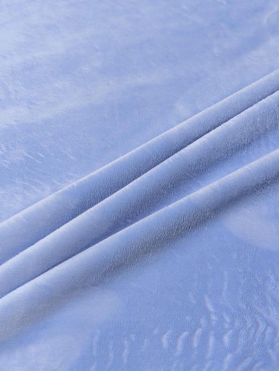Silky Minky Solid 60"- 1/2 Yard Increments, Cut Continuously (7580-BBel Blue Bell) by QT Fabrics