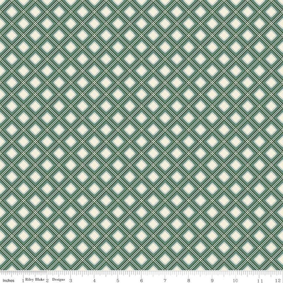 Yuletide Forest- 1/2 Yard Increments, Cut Continuously (C13546 Plaid Sage) by Katherine Lenius for Riley Blake Designs