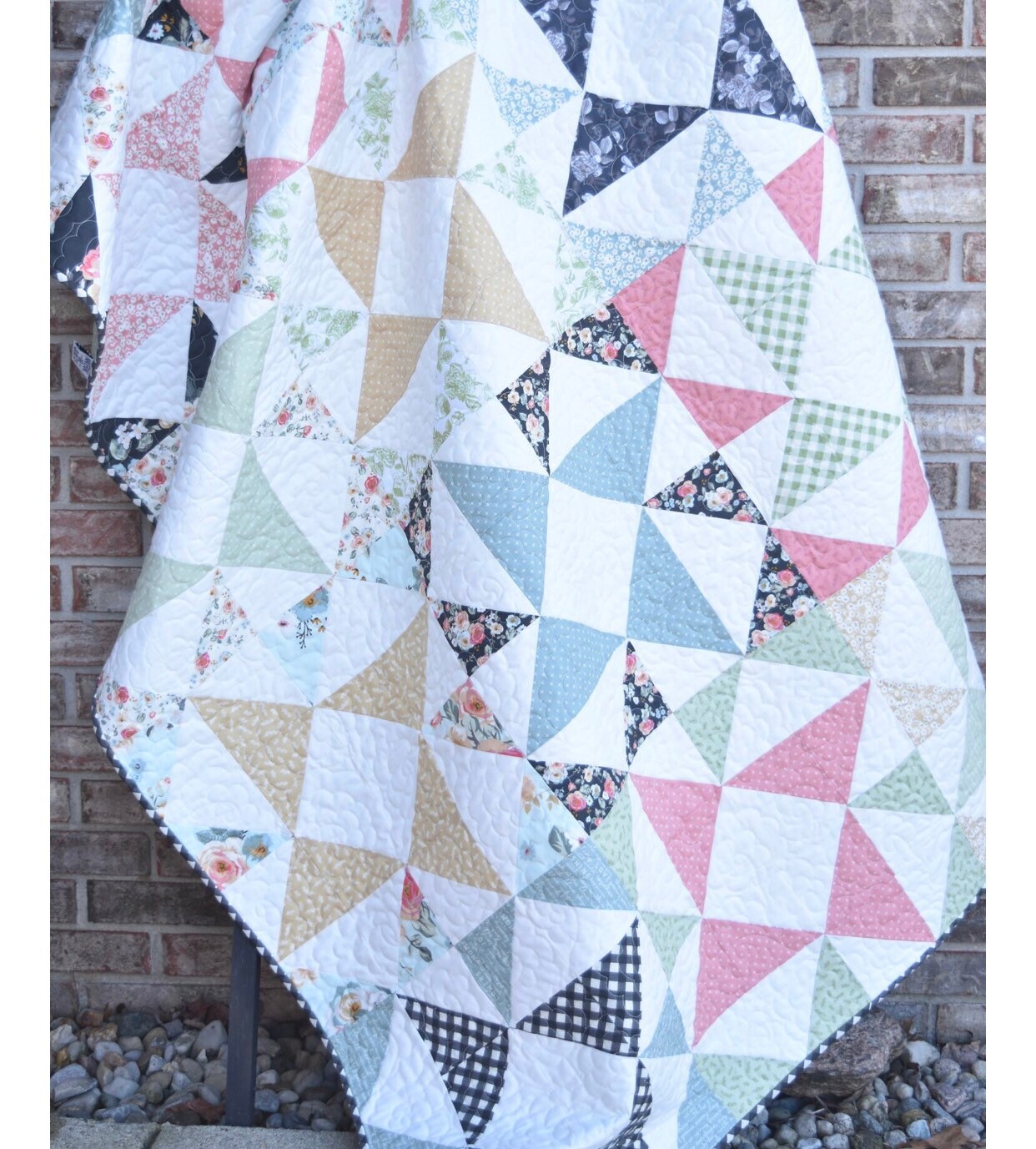 Windmill Quilt Kit With Tutorial by Material Girl Quilts for Riley