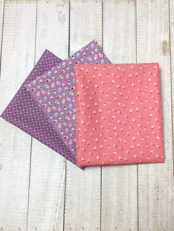 Bee Dots - Fat Quarter Bundle (3 Curated Fabrics) by Lori Holt for Riley Blake Designs