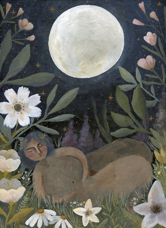 Moon Garden Original Fine Art Print - Etsy Canada