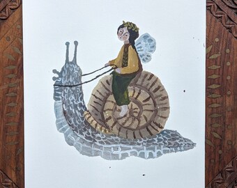 Snail Faerie painting