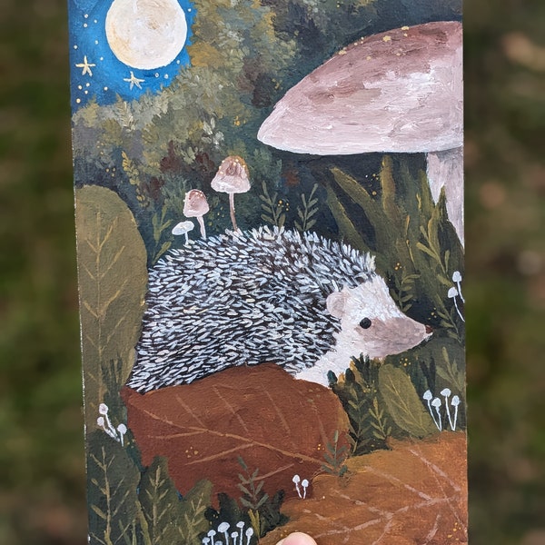 Autumn Hedgehog original painting