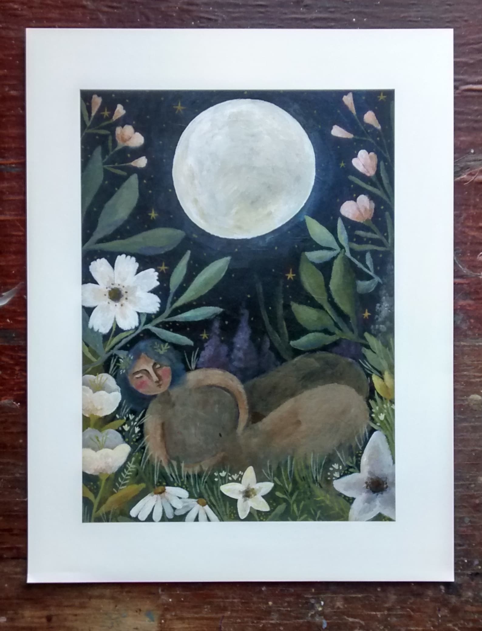 Moon Garden original fine art print | Etsy