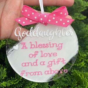 Goddaughter Personalized Christmas Ornament - Acrylic