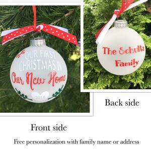 1st Christmas in our New Home Ornament - Glass