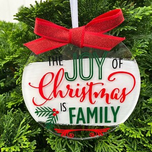 Family Christmas Ornament  - Acrylic