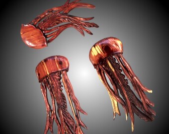 Custom Hand made Jelly fish  Grouping Wall Sculptures