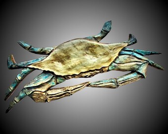 The Virginia Blue Crab Version 2 Wall Carving