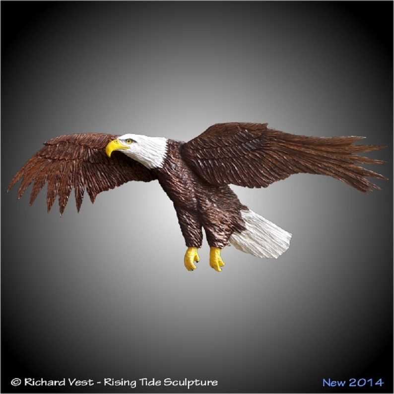 Eagle in Flight Version 2 Wall Wood Carving Etsy
