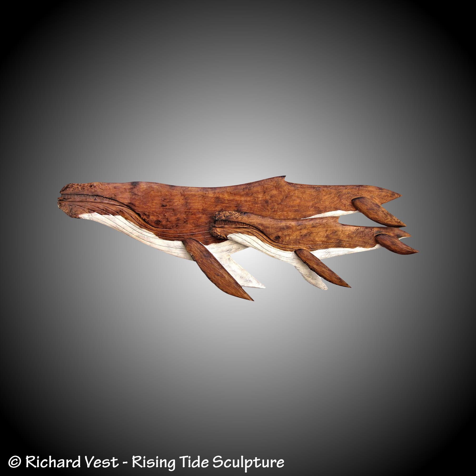 Handmade Alder Wood Humpback Whale Wall Sculpture Set - Etsy