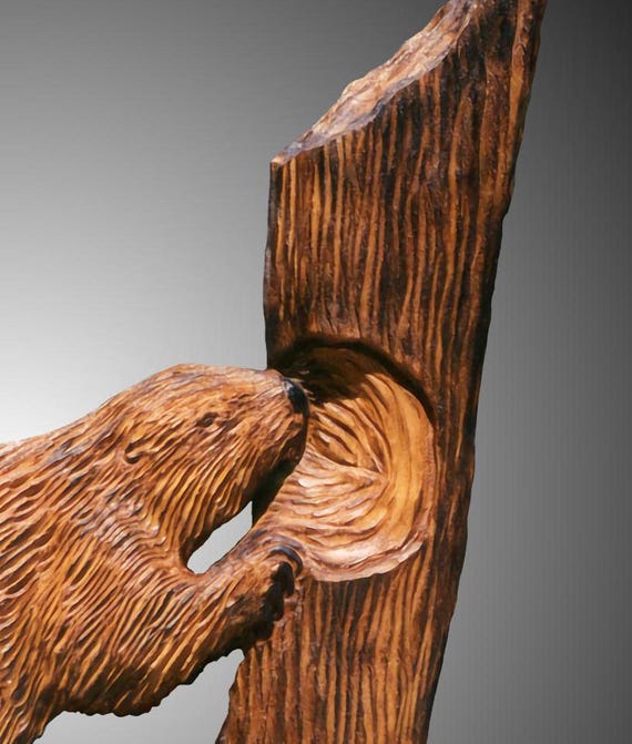 Handmade Wooden Carving Canadian Beaver (DEB) Handmade Wooden Carving Canadian Beaver (DEB)