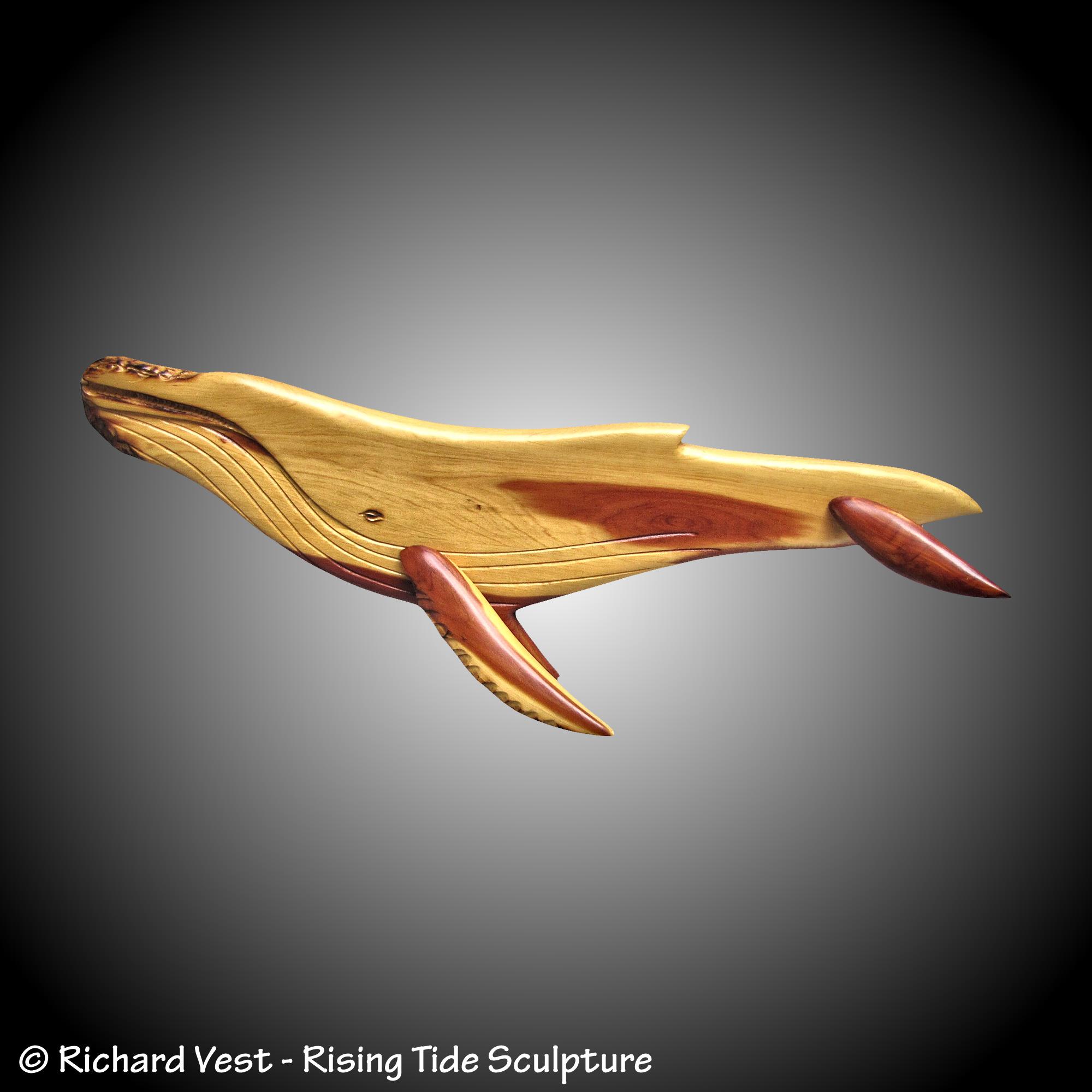 Red Cedar Humpback Whale Wall Sculpture: Signed Wildlife Art - Etsy