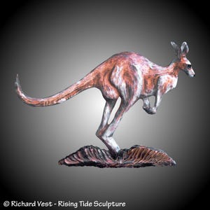 Jumping Kangaroo Wall Carving