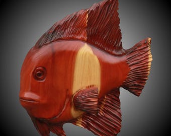 Small Angel Fish Wall Carving