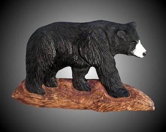 American Black Bear Version 2 Wall Carving