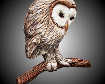 Barn Owl Wall Carving