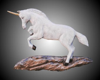 Unicorn Wall Carving