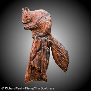 Tree Squirrel Version 1 Wall Carving