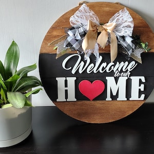 Round Door Hanger Interchangeable Home Sign