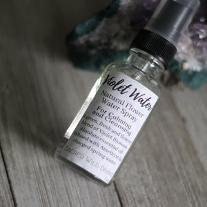 Violet Amethyst Flower Water Spray: Natural Cleansing Blend
