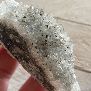 Micro Clear Calcite with Pyrite Sprinkles
