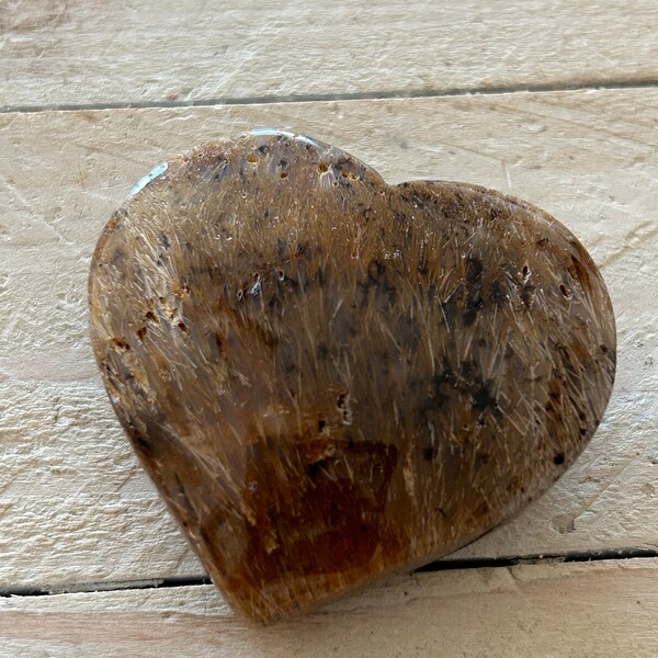 Heart Shaped Sagenite Heart Golden Rutile Heart Lion's Mane Quartz Heart Heart Shaped Sagenite Crystal Lion Heart S4