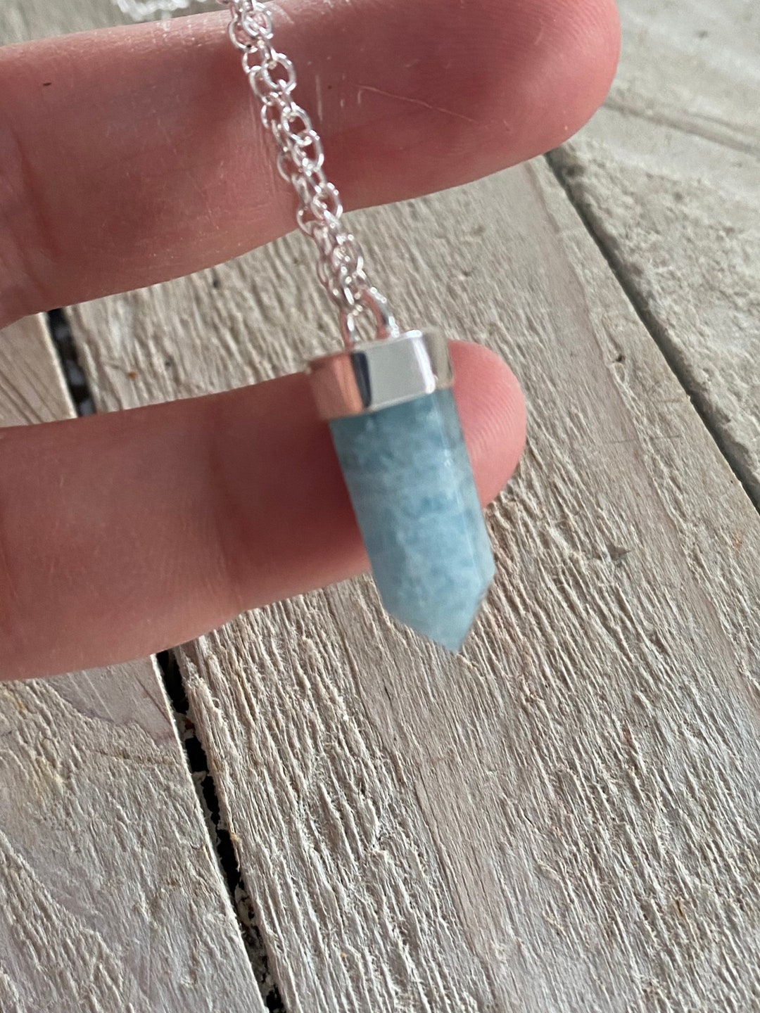 Aquamarine necklace etsy hot sale
