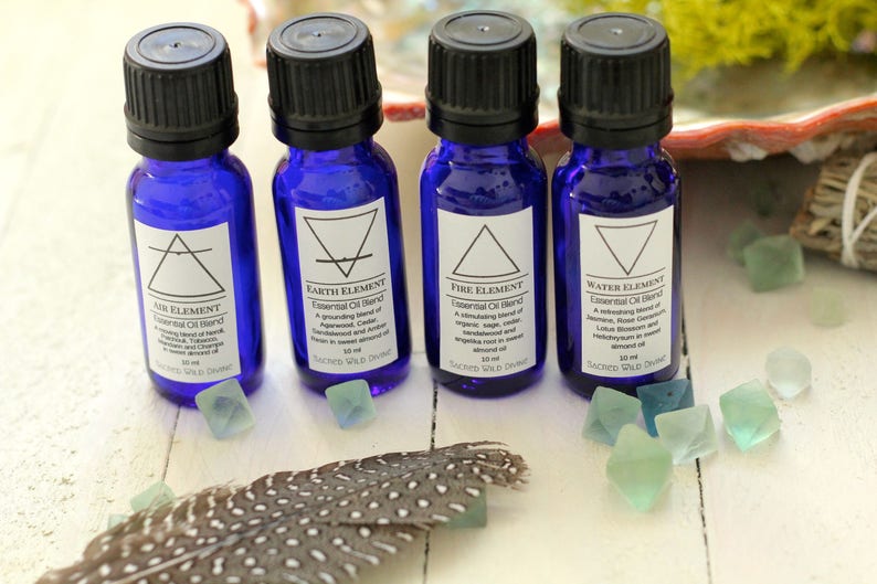 Complete Elemental Essential Oil Blend Set // Air / Water / Etsy