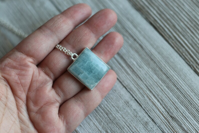 Aquamarine Necklace Aquamarine Pendant Large Aquamarine Necklace turquoise stone