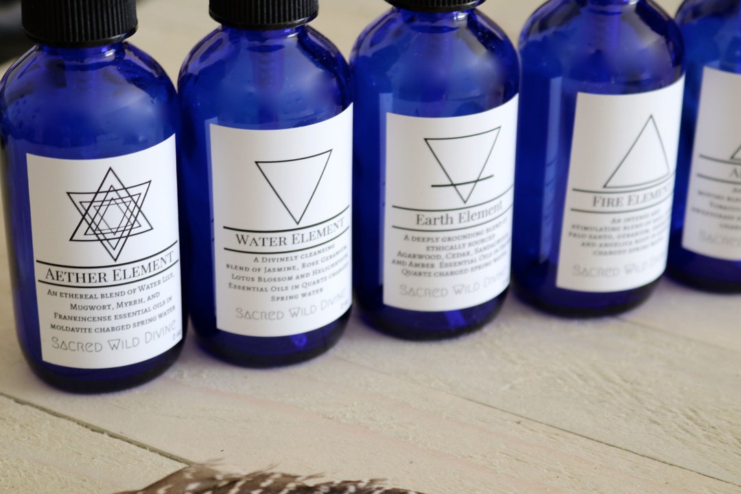 ELEMENTS Natural Spray Set / 5 Bottles Aether Water Air Fire Earth