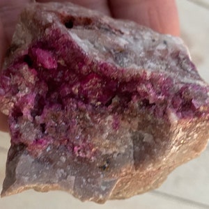 Hot Pink Cobalto Calcite Druzy Specimen Pink Calcite Druzy Cluster Gemmy A GradeBox 23*