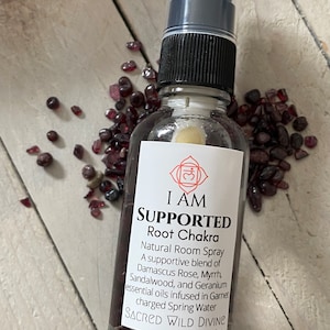 Root Chakra Essential Oil Spray: Rose, Geranium, Sandalwood