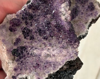Micro Fluorite on Chalcedony Plate from  Chihuahua, Mexico Box 85