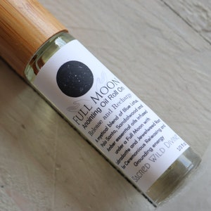 Full Moon Anointing Oil Essential Oil Perfume Blend Roll On - Amber and Sandalwood