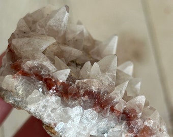 Mineralized Dogtooth Calcite Hematite layered Calcite Box 85