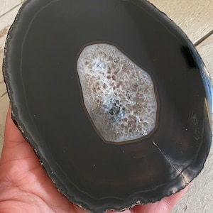 Black Agate Slice from Brazil  Box V*
