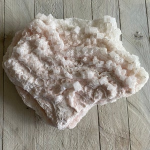 Halite Large Plate from Searles Lake, CA Pink Halite Cluster Light Off-Pink Halite Shelf Halite Specimen Box 19*