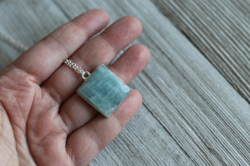 Aquamarine Necklace Aquamarine Pendant Large Aquamarine Necklace turquoise stone