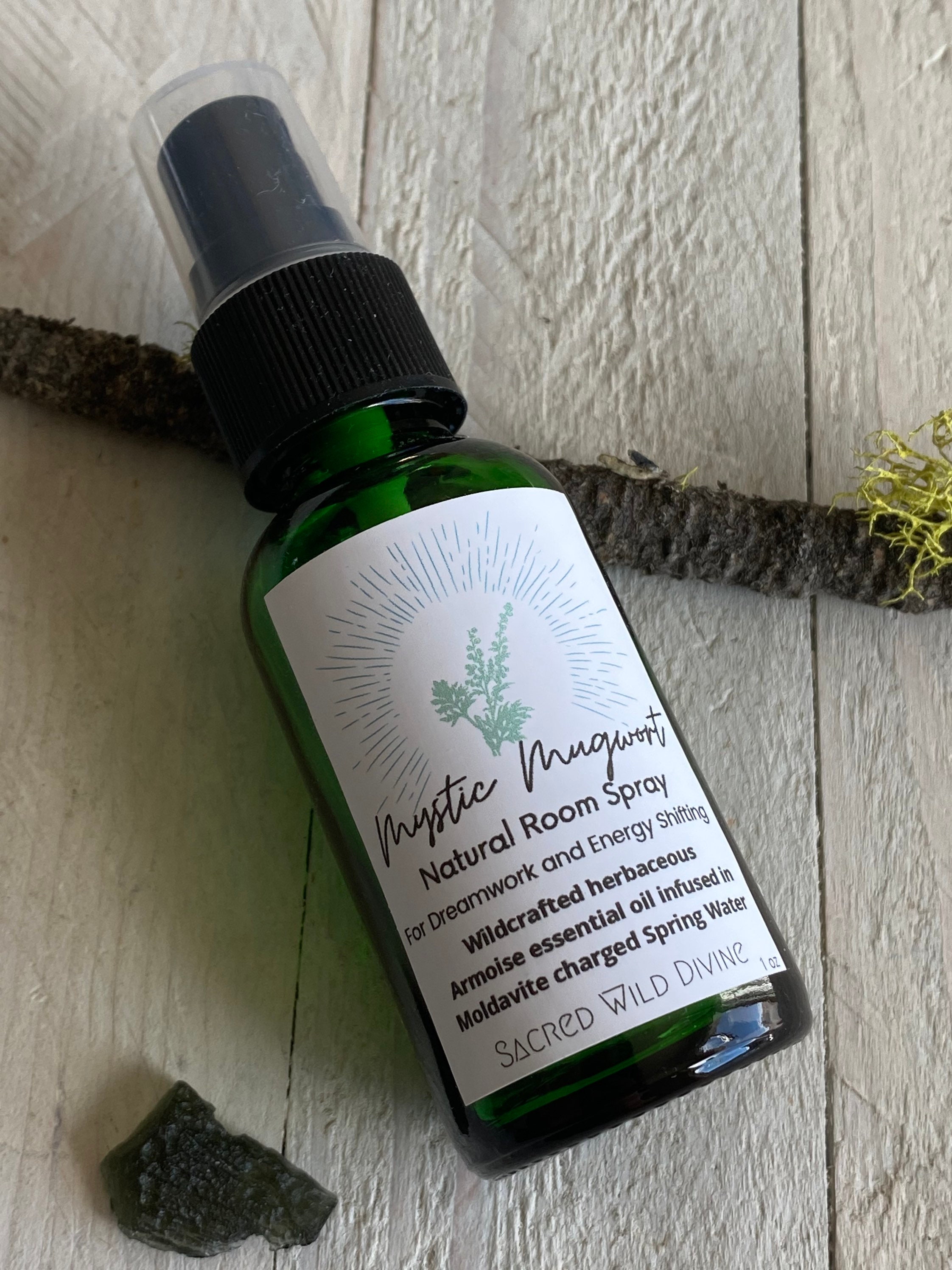 Mystic Mugwort Natural Spray - Organic Mugwort Essential Oil Charged Herbal Water