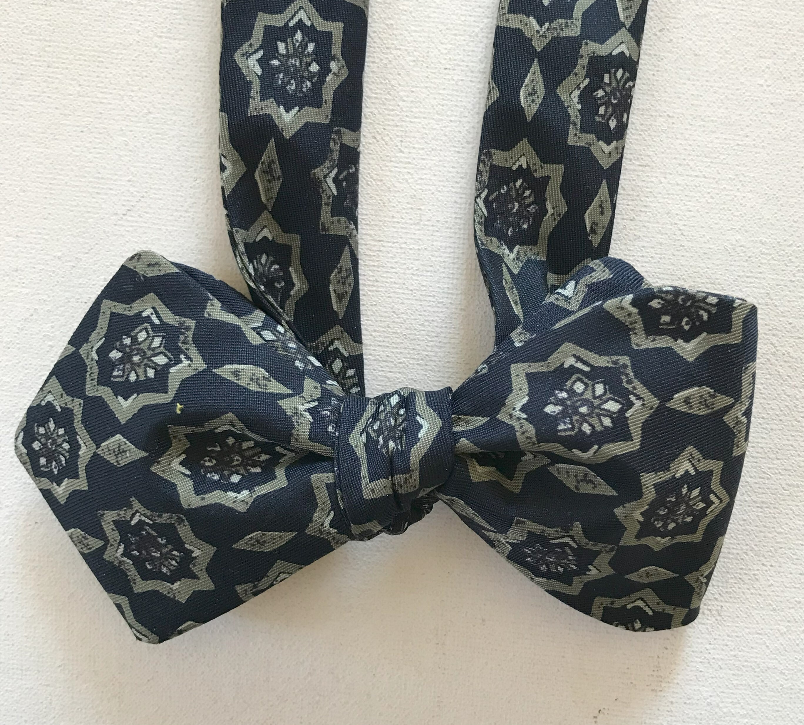 large silk bow tie