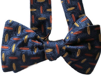 Silk Bow Tie  for Men - Sportsman - One-of-a-Kind, Handcrafted - Self-tie - Free Shipping