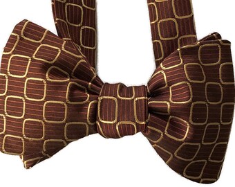 One-of-a-Kind Free Shipping Self-tie Handcrafted Silk Bow Tie for Men Georgio