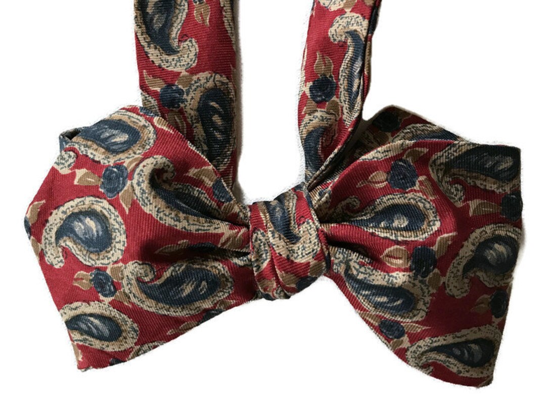 Men's Silk Bow Tie Impressionist Oneofakind, Handcrafted Selftie